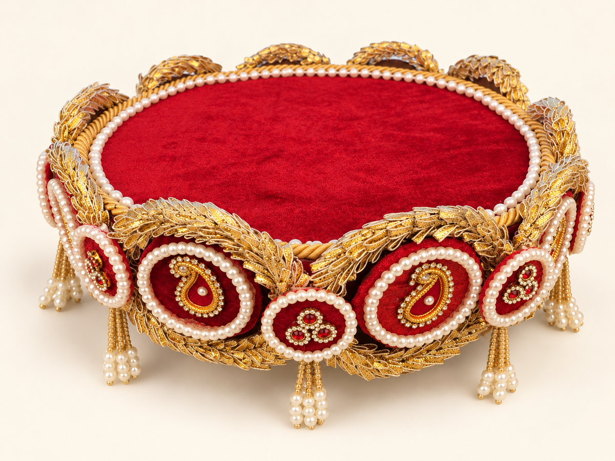 Handmade Pink God Idol Aasan/Singhasan/Chowki | 6, 8, 10 Inch