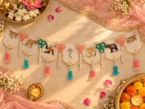Handcrafted Shubh Labh Elephant & Om Bandhanwar Toran