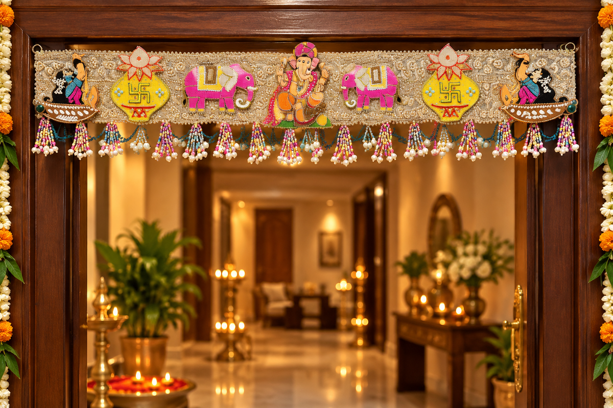 Handmade Ganesha Elephant Bandhanwar Toran | SHECANOVA