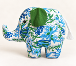 Handmade eco-friendly elephant toy made from fabric