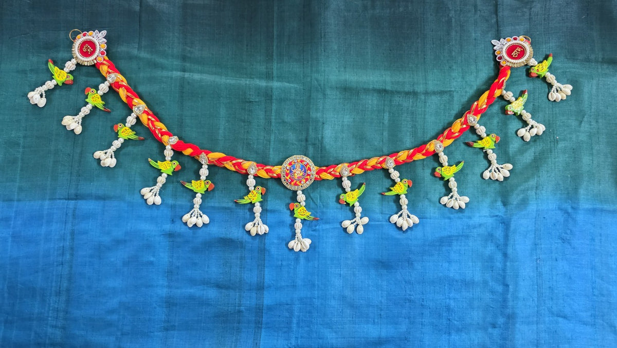 Handcrafted Shubh Labh Parrot Toran Bandhanwar