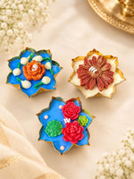 Mini Gulshan Urli – Handcrafted Floral Wax Décor | 2.5 Inch