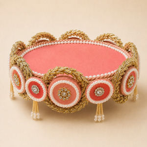 Handmade Pink God Idol Aasan/Singhasan/Chowki | 6, 8, 10 Inch