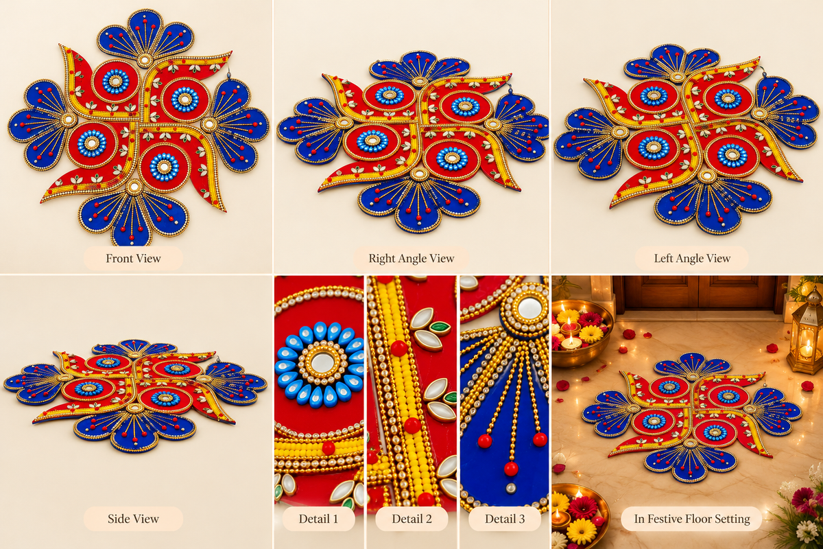 Royal Neelkamal Rangoli Décor