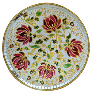 Royal Lotus Meenakari Wall Art – Traditional Indian Decorative Piece