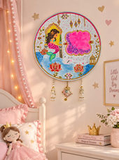 Personalised Mermaid Name Wall Art – Handcrafted 50 cm Decorative Name Plate