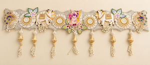 Handmade Luxury Elephant & Peacock Bandhanwar Toran with Pearls