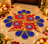Royal Neelkamal Rangoli Décor