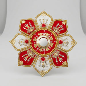 Royal Gulab Gold Floral Rangoli Décor