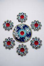 Royal Neel Lotus Rangoli and Diya Set