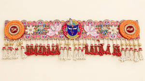Handmade Shubh Labh Shrinathji Bandhanwar Toran with Pearls