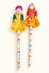 Handmade traditional puppet pencils