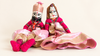 Handcrafted Kathputli puppet pair in pink traditional clothing