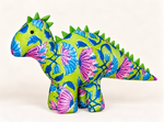 Handmade eco-friendly floral fabric dinosaur toy