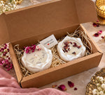 Eco Resin Floral Candle Hamper-set of 2