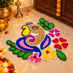Ganpati Woven Rangoli Mat