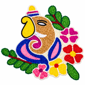 Ganpati Woven Rangoli Mat
