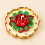 Festive Lotus Bloom Urli – Handcrafted Soy-Wax Candle | 4.5 Inch